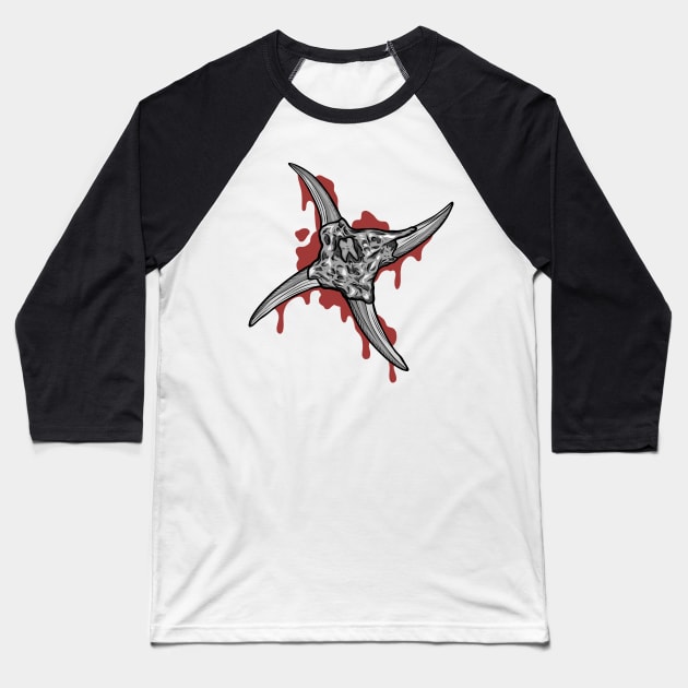 Jeepers creepers shuriken Baseball T-Shirt by HeichousArt